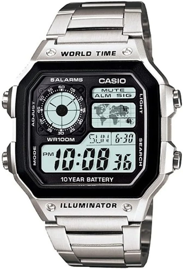 Relógio Casio World Time AE-1200WHD-1AVDE