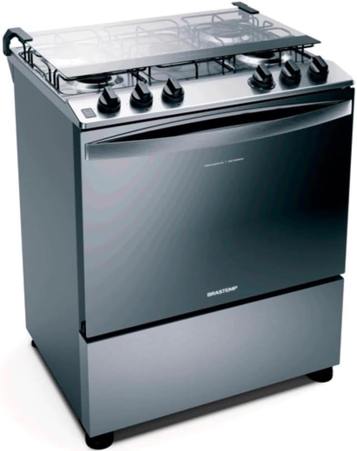 Fogão Brastemp 5 Bocas Inox BFS5NCR • Bivolt