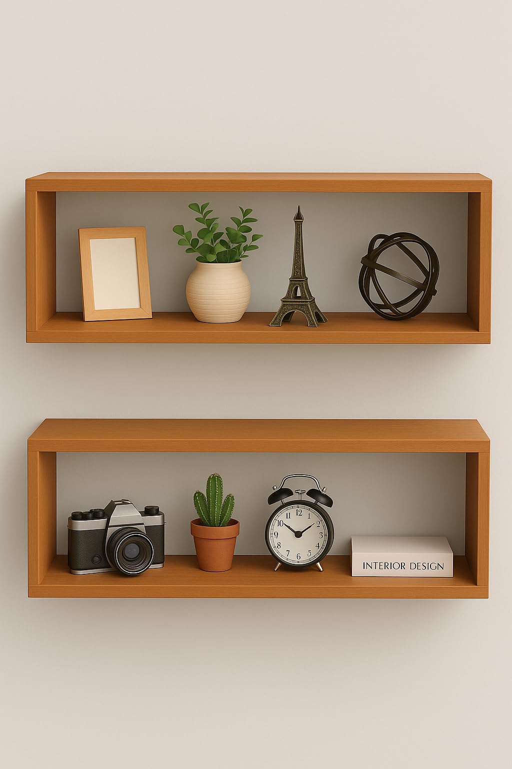 Kit 2 nichos MDF Peroba Rosa 50 cm